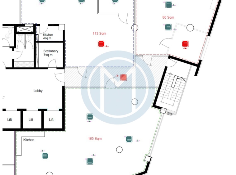 165 SQM Office To Let in St Julians - Plan