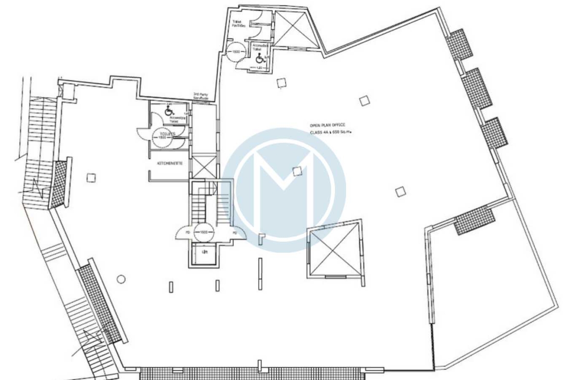 600 SQM Office To Let - Plan