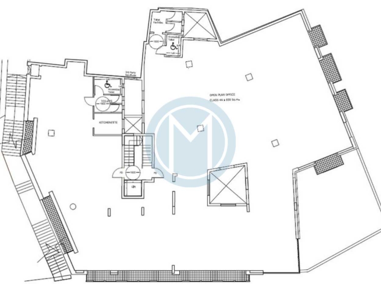 600 SQM Office To Let - Plan