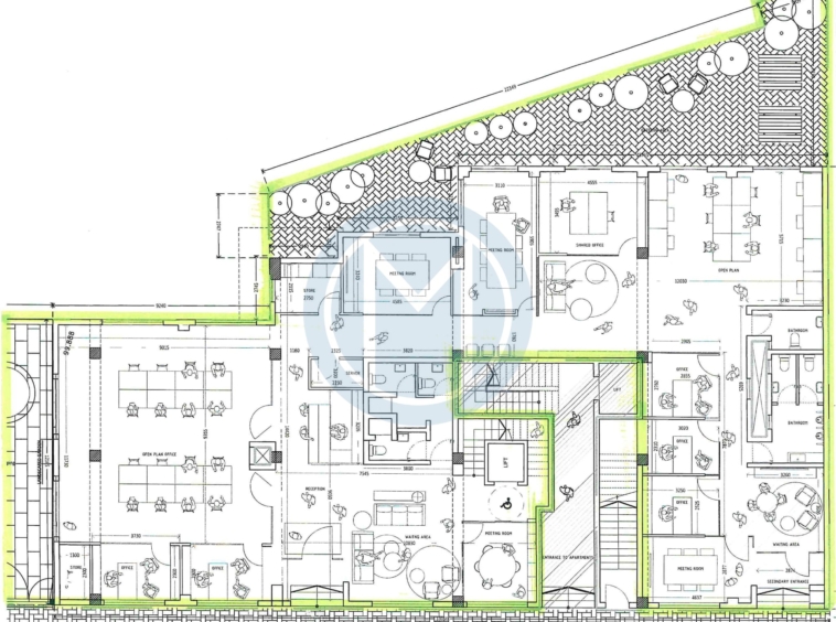 Modern Sliema Office For Lease - plan