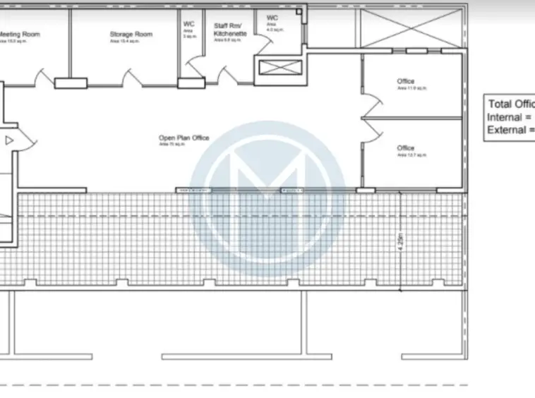 Naxxar Penthouse Office To Let - Plan